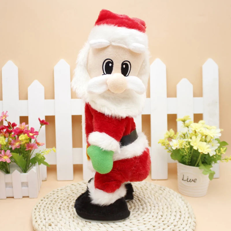 Twerking Santa Claus Dancing Doll Electric Musical Plush Toy Twist Ass and Shake Ass Singing Christmas Toys Novelty & Gag Gift