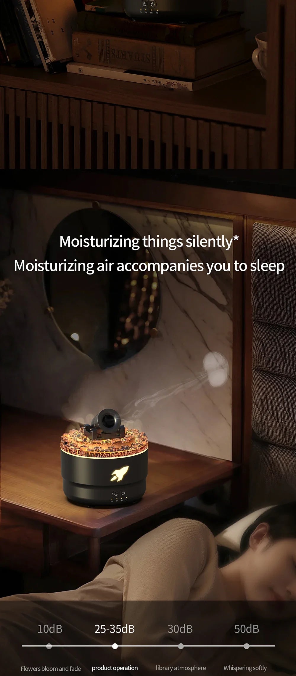 Xiaomi Volcanic Crack Light Artillery Air Humidifier Aromatherapy Diffuser for Home Desktop Spray Electric Aroma Diffuser