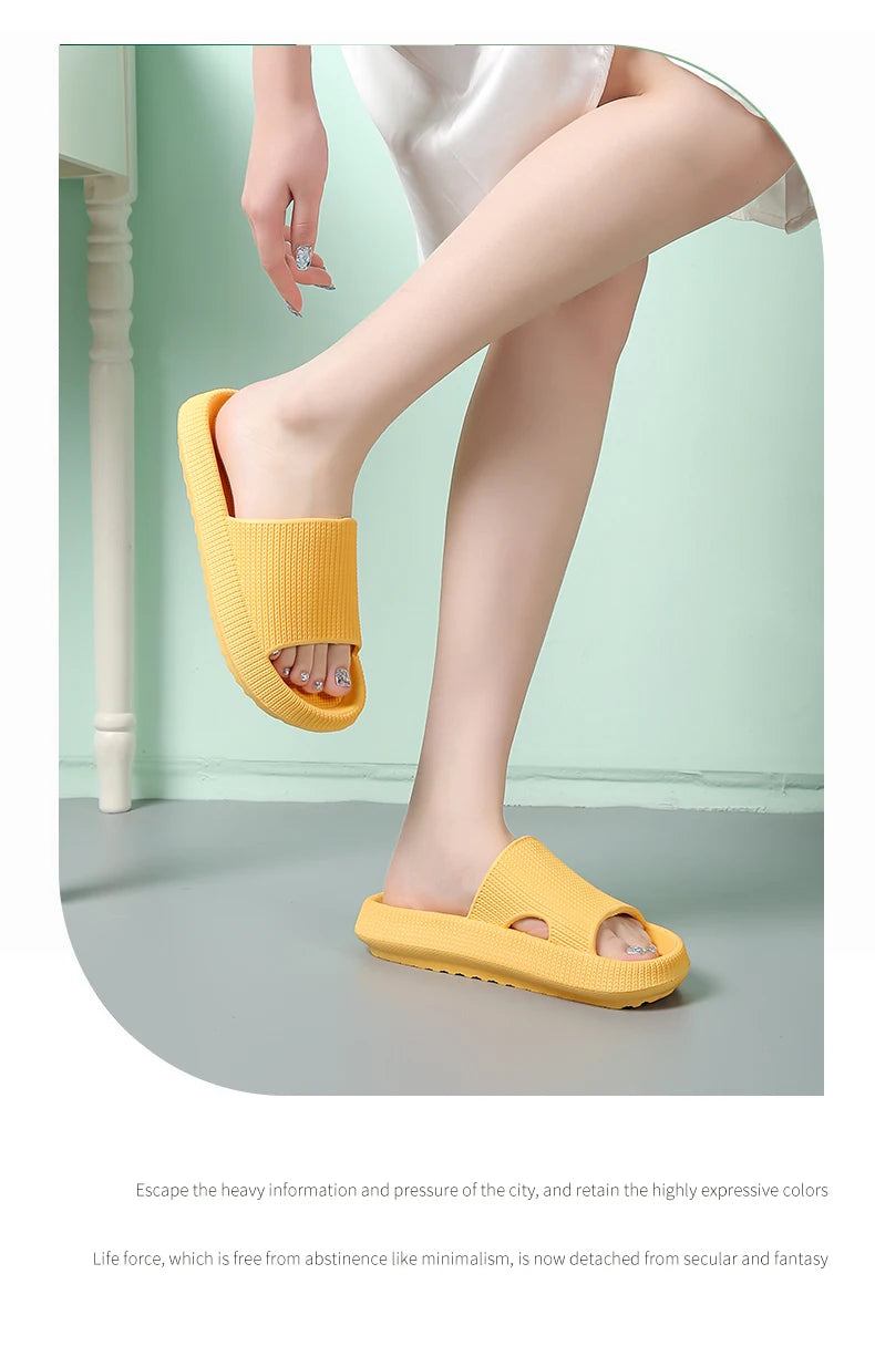 Step on the Sense of Shit Slippers Summer Home Wear Soft-soled Non-slip Shoes Eva Simple MEN'S Slippers