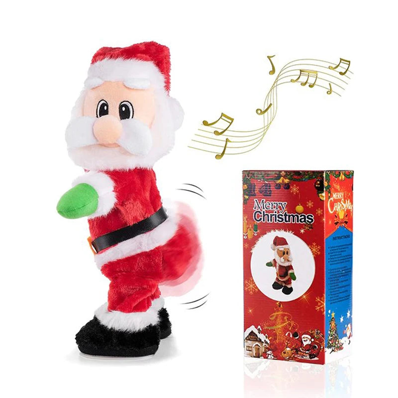 Twerking Santa Claus Dancing Doll Electric Musical Plush Toy Twist Ass and Shake Ass Singing Christmas Toys Novelty & Gag Gift